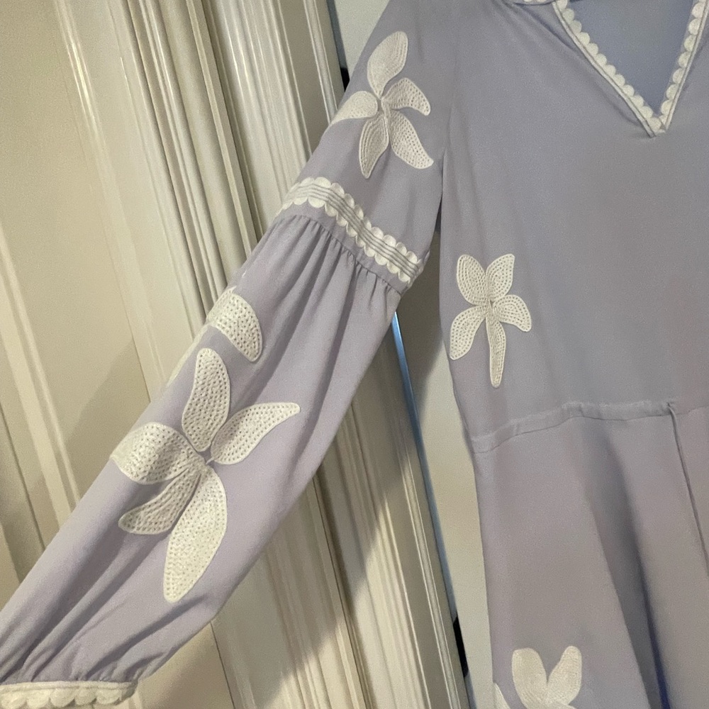 Tory Burch Purple Long Sleeve Dress - Picture 3 of 4
